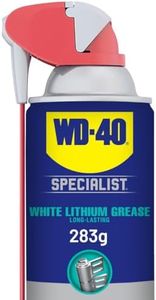 WD-40 Specialist White Lithium Grease with Smart Straw | Leaves a Thick Heavy Duty Rust-inhibiting Coating. Great for use on Metal Like Hinges, Pulleys, Cables and Chains, 283g | 1285 | Single Can