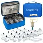 Cupping Warehouse 20 Chinese Cup Polycarbonate Professional Cupping Therapy Set with Removeable Suction Valve, Pump Gun and Extension Tube (20Chinese)