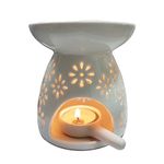 Firelex Wax Melt Burner Ceramic Wax Warmer Wax Melter Oil Warmer Tealight Melt Burner Tart Burner Assorted Wax Melt Warmer Aromatherapy Holder Candle Scented Diffuser for Home Bedroom Bathroom Décor