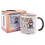 Jesus He Brews It Mug Tea Cup Funny Joke Gift Present Idea Home Kitchen Office Hebrew Secret Santa, Ceramic, 250ml