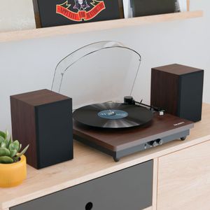 Moto Plus Bluetooth Record Player – Wireless Turntable with Speakers