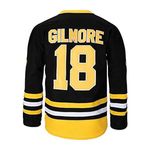 DORISUBE Mens Boston Ice Hockey Jersey Happy Gilmore #18 Adam Sandler 1996 Movie Stitched Letters & Numbers Large Black