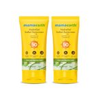 Mamaearth Hydragel Indian All Skin Type Sunscreen Spf 50 & Pa++++, With Aloe Vera & Raspberry, For Sun Protection - 50G Pack Of 2