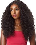 Synthetic lace front wig empress edge natural centre part amani (1B)