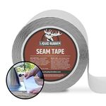 Liquid Rubber Peel and Stick Seam Tape - Fix Leaks, Repair and Restore Roof Joints and Tears, Bonds to EPDM, Metal, Tiles, Shingles, Wood, and Fiberglass Easy to Use, 2 Inch x 50 Foot Roll