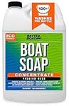 Premium Grade Boat Soap Marine Concentrate Cleaner Boat Wash Soap and Wax for Fresh and Salt Water Use Clean Fiberglass Boat Hulls Boat Cleaning Supplies RV Products Boat Cleaner