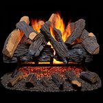 Duluth Forge Vented Natural Fireplace Set-24 in, 55,000 BTU, Heartland Gas logs, 24, Oak