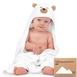 KeaBabies Baby Hooded Towel - Viscose Derived from Bamboo Baby Towel, Toddler Bath Towel, Infant Towels, Large Hooded Towel, Organic Baby Towels with Hood for Girls, Babies, Newborn Boys (Grizzly)