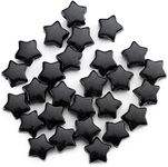 500PCS Acrylic Black 13mm Star Beads Pony Beads Large Hole for Jewelry Making Bracelets Necklaces Earrings Key Chains DIY (Black)