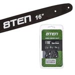 8TEN 16" Chainsaw Guide Bar & Chain .050 3/8LP 56DL for Husqvarna 142 137 501959256 531300446