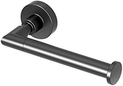 Gatco 5503 Bathroom Single Post Toilet Paper Holder, Matte Black/Wall Mount Toilet Tissue Holder