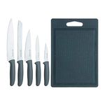 Viners Speckle 5 Knives with Plastic Cutting Board; Chef, Small Chef, Bread, Utility & Paring Knives, Stainless Steel, ‎0305.192