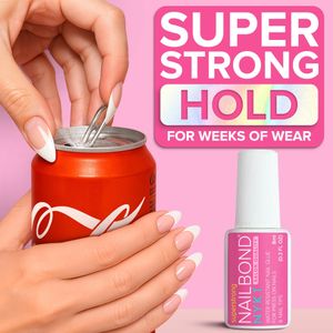 NYK1 NailBond Extra Strong Nail Glue 8ml – Brush-On for Press On, Tips & Acrylics