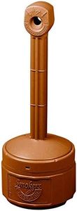 Justrite 26806T Polyethylene Personal Smokers Cease Fire Cigarette Butt Receptacle, 1 Gallon Capacity, 11" OD x 30" Height, Terra Cotta