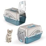 CAT CENTRE Premium Blue Pet Carrier Kitten Cat Dog Animal Transport Travel Box Cage