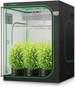 VIVOSUN S558 5x5 Grow Tent, 60"x60"x80" High Reflective Mylar with Observation Window and Floor Tray for Hydroponics Indoor Plant for VSF6450