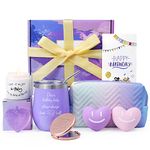 Panspace Happy Birthday Gifts for Women, Unique Gifts for Her Best Friend Mom Sister Wife, Spa Gift Basket Boxes for Women with Wine Tumbler, Pampering Gifts Birthday Gift Ideas for Women