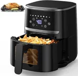 Adoolla Air Fryer Oven 5 Qt Large Oil Free Touch Screen 1500W Mini Oven Combo with 7 Accessories, One-Touch Digital Controls, Nonstick Tray & Dishwasher-Safe Detachable Square Basket, Timer