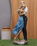 nantan Romantic Couple Showpiece for Bedroom Decorations, Living Room Decor, Couple Gift Item,Gifts for Husband Girlfriend Boyfriend Wife House Warming Gift (Blue-Size-15.5 inch)