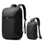 BANGE Smart Business Laptop Backpack Waterproof can fit 15.6-17.3 Inch Laptop with 3.0 USB charging port for men and women, Black-2, Large, Business, Travel