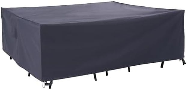 F&J Outdoors Patio Furniture Covers Waterproof UV Resistant Outdoor 7 Piece Furniture Cover Sectional Sofa Cover, 90" W x 60" D x 27.5" H