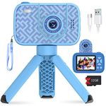 DMG TECH Camera for Kids, 96MP Digital Camera, 8x Zoom, Delayable Shooting, 1080P HD Video Camera for Kids with 32GB SD Card/2.4 Inch IPS Screen, Kids Selfie Camera, Mini Camera for Teens, Kids (Blue)