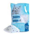 Nobleza - Silica Cat Litter Crystals Kitten Litter 7.6L 3kg Ultra Absorbent, Effective Odour Control, Dust-Free, Biodegradable Hygiene