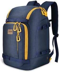 50L Ski Backpack - Water-resistant Ski Boot Bag for Men & Women, Ski Bag with Helmet Holder, Separate Compartments for Goggles, Gloves, Snowboard & Accessories, Durable Ski Carry On Backpack
