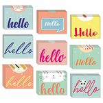 CVANU Attractive 9 Designs Greeting Cards, Blank Notecard With Envelopes for Office, All Occasion(18pcs)(3x4 inch)_c21