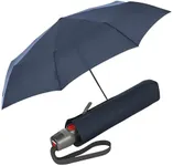 Knirps T.200 Medium Duomatic Automatic Open Close Rain Umbrella for Adults - Portable Weather Protection - Compact, Fits in Backpack or Purse, Retractable with Carrying Case, Navy, 97cm Diameter