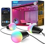 Govee Smart Outdoor String Lights 2, 48ft RGBIC Outdoor Lights with Dimmable Warm White LED Bulbs for Christmas, 47 Scene Modes for Patio, Backyard, IP65 Waterproof, Works with Alexa, App Control