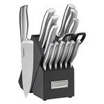 C77SS-15PG 15pc German Stainless Steel Hollow Handle Cutlery Block Set