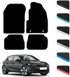 GCM - Car Floor Mats for Vauxhall Corsa-e Electric 2020 To Present Full Floor Protection - Anti Slip & Fit Car Mat with Clips Easy to Clean Car Carpet for All-Weather - Black Edging, Carpet