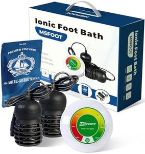 MSFOOT Upgraded Portable Ionic Foot Detox Machine, Foot Spa Bath for Home Use, Foot Cleaner Machine To Remove Toxins with 2 Arrays, Detox Sea Salt