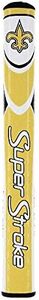 SuperStroke NFL Golf Putter Grip, New Orleans Saints (Mid Slim™ 2.0) | Cross-Traction Surface Texture and Oversized Profile | Even Grip Pressure for a More Consistent Stroke | Non-Slip Grip