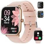 Smart Watch 1.96″ with Bluetooth Call Message Alert, Smart Watch for Women with Heart Rate Blood Pressure Blood Oxygen Sleep Body Temperature Monitoring, 350mAh with 100+ Sports Modes for iOS, Android