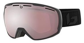 bollé - LAIKA Full Black Crop Matte - Vermillon Gun Cat 2, Ski Goggles, Medium, Unisex Adult