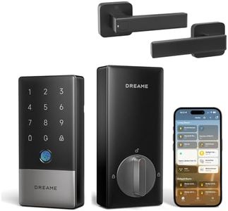 DREAME Smart Door Lock A10 with Smart Handle for One-Step Unlock, Matter Over Thread, Compatible with Alexa, Google, Apple Home, AI Fingerprint, Geofencing Auto Unlock, BHMA Grade 2, IP65 Waterproof