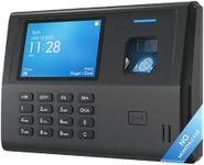 ANVIZ Time Clocks for Small Business Employees - No Monthly Fee No Software Required - Fingerprint Biometric Clock in and Out Machine - Right Out of The Box, Finger + RFID + Pin Punching
