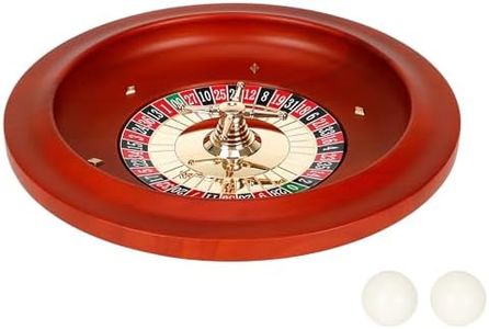 Ygebet Wooden Roulette Wheel, 11 inch Solid Wood Casino Roulette Wheels for Adults, Professional Roulette Board for Home Game Night Party