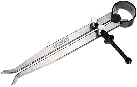 uxcell Spring Inside Caliper 7 Inch Stainless Steel Adjustable Spring Caliper Straight-Leg for Wood Turning Lathe Projects