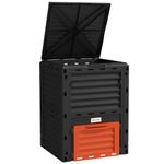 Outsunny Garden Compost Bin Large Outdoor Compost Container 80 Gallon Fast Creation of Fertile Soil Aerating Compost Box, Easy Assembly, Orange