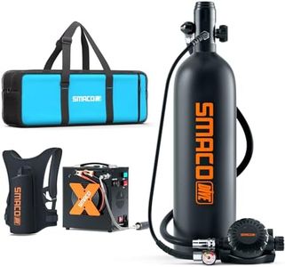 Mini Scuba Tank 1.9L Capacity Diving Oxygen Tank Support 25-30 Minutes Underwater Breath Small Scuba Tank Kit with Portable Box Scuba Cylinder for Underwater Entertainment/Diving Operation(C-Black)