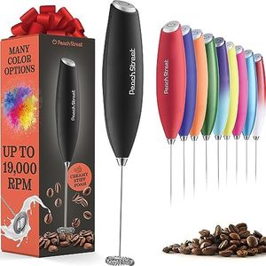 Powerful Handheld Milk Frother, Mini Milk Foamer, Battery Operated (Not included) Stainless Steel Drink Mixer for Coffee, Lattes, Cappuccino, Frappe, Matcha, Hot Chocolate.