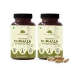 Saptamveda Natural Triphala Extract Capsules - 60 Capsules(Pack of 2), Each 500mg | Acidity & Gas Relief | Ayurvedic Support For Gut, Immune & Intestinal Health