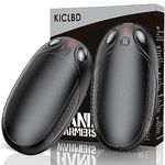 Hand Warmers,2Pack Usb Hand Warmer, KICLBD 12 HrsPortable Long Lasting Hand Warmer, 3 Heat Levels Electronic Pocket Heater, Rechargeable Hand Warmer for Home,Outdoor,Camping, Hiking. (Black)