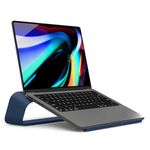 DailyObjects Arete Laptop Stand (Blue) Portable Compatible with MacBook Notebook Tablet Aluminum Ergonomic Tabletop Laptops Upto 16 inch