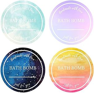 Mobiusea Creation Bath Bomb Labels Roll | 2 Inch |300 pcs Waterproof Bath Bomb Stickers for Small Bags, Bath Bomb Making Kit, Bath Bomb Making Supplies, Bath Bomb Labels and Packaging