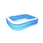 Bestway Family Pool, pool rectangular for children, easy to assemble, blue, 201 x 150 x 51 cm