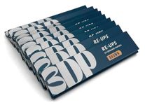 3DP Re - Ups Rolling Paper Booklets | King Size Slim - Unbleached/Brown - Natural Arabic Gum - Organic Woodpulp | Pack of 3